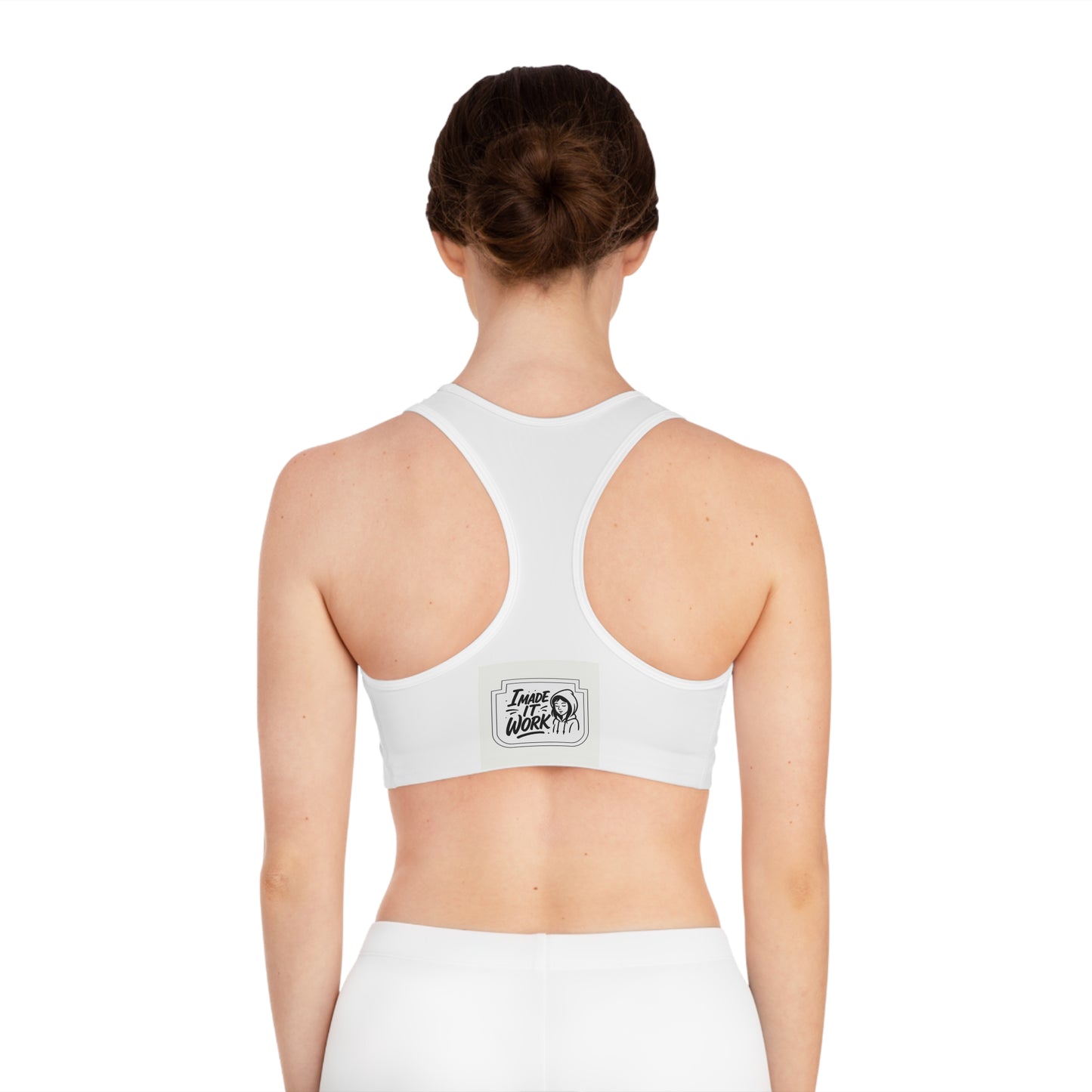 Colorful Motivational Sports Bra - One Day at a Time - Fitness, Workout, Athleisure, Self-Care, Gift for her