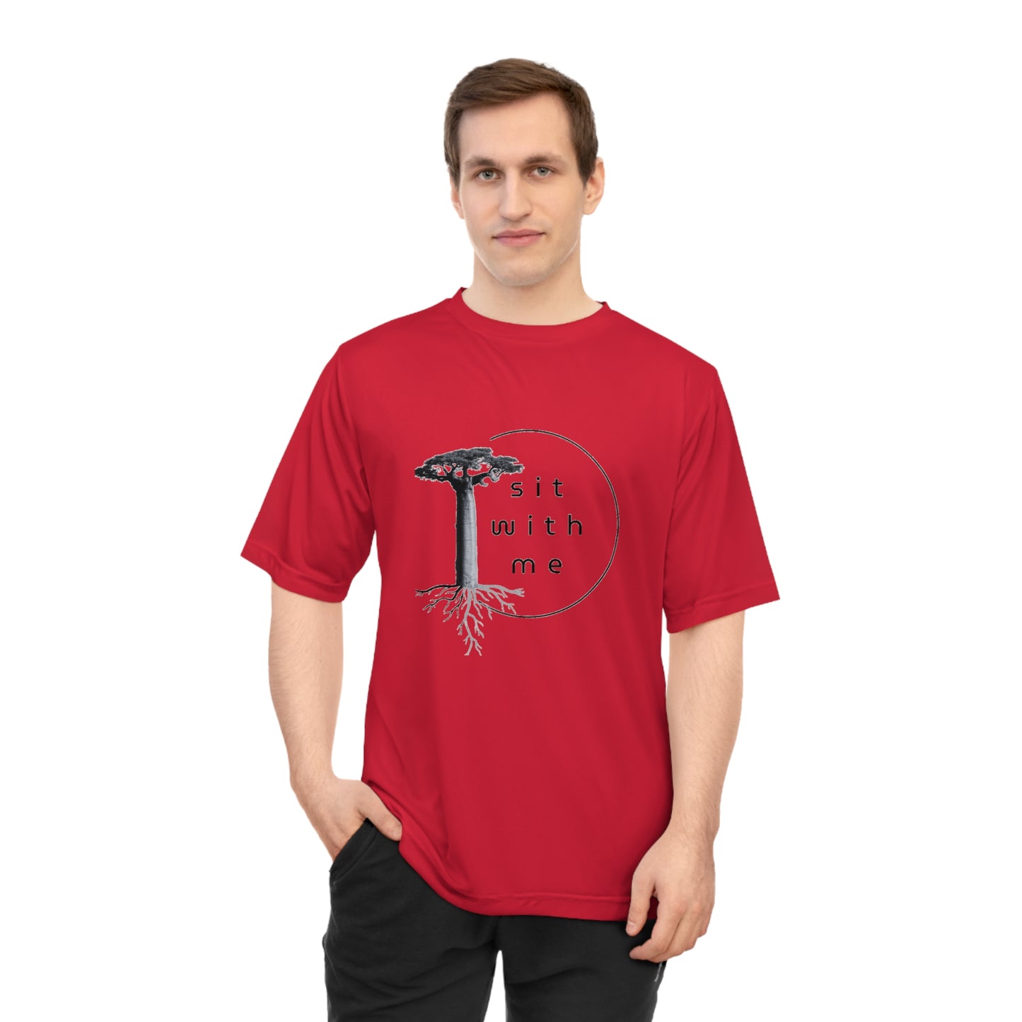 Mindful Tree Performance T-Shirt - Eco-Friendly Apparel, Unisex Gift, Yoga Attire, Outdoor Wear, Casual Style