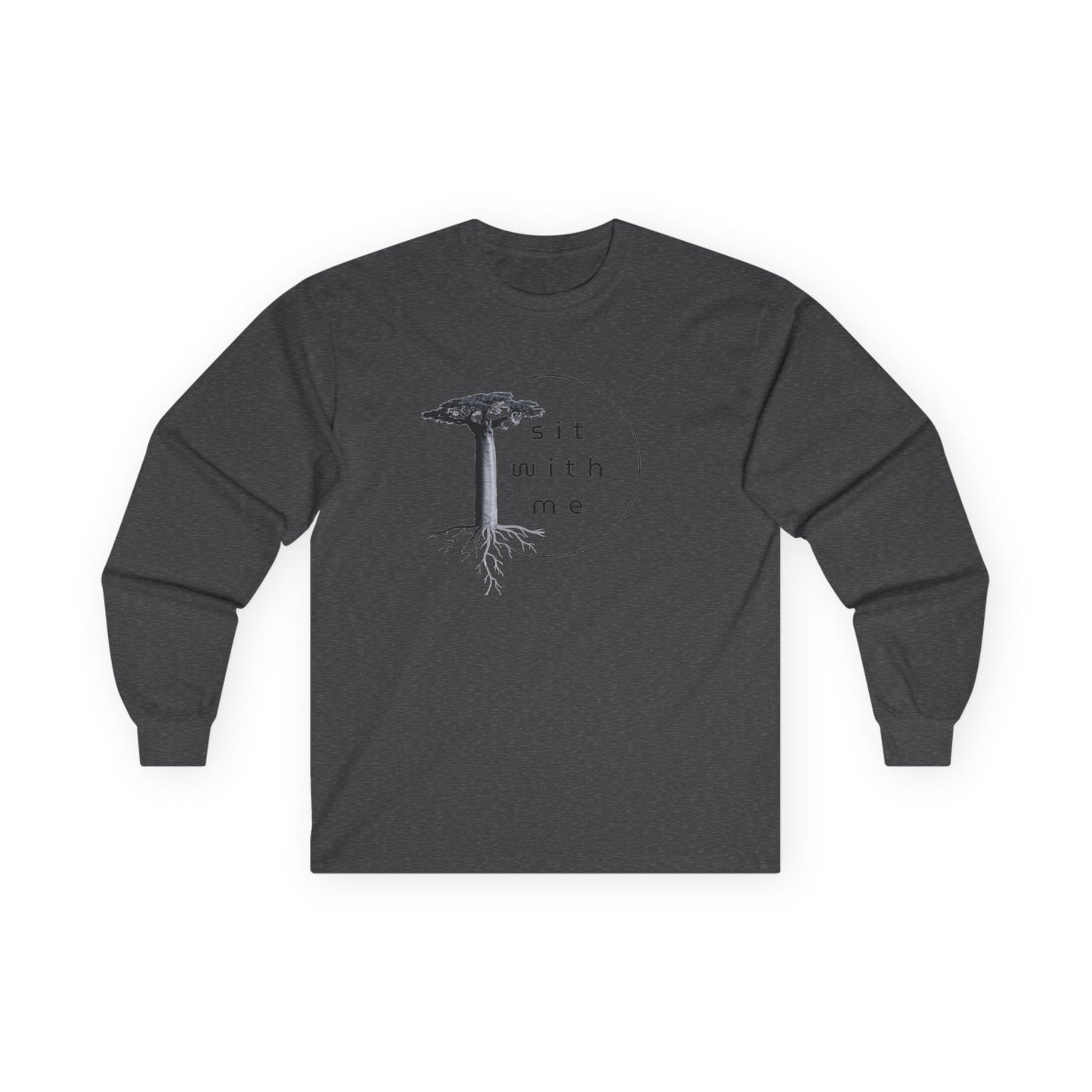 Unisex Long Sleeve Tee with 'Sit With Me' Design, Comfortable Tee for Nature Lovers, Ideal for Cozy Gatherings, Gift for Friends, [...]