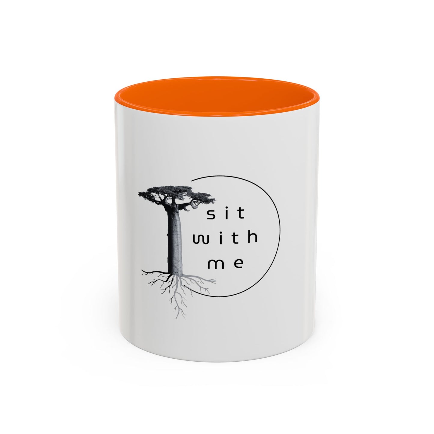 Meditative Accent Coffee Mug with Inspirational Quote, Gift for Yoga Lovers, Home Decor, Self-Care, Morning Coffee Routine, Tea Lovers