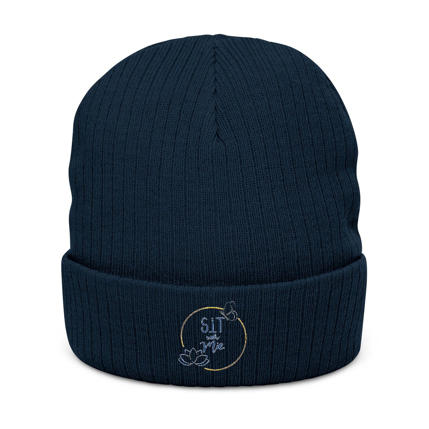 Cozy Ribbed Knit Beanie with Embroidery - Perfect Winter Hat for Outdoor Adventures, Gifts, and Everyday Wear