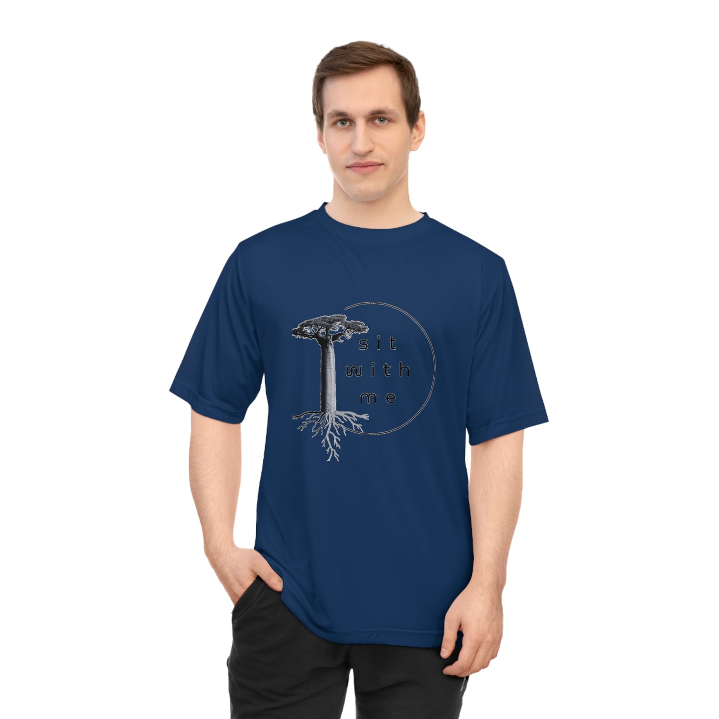 Mindful Tree Performance T-Shirt - Eco-Friendly Apparel, Unisex Gift, Yoga Attire, Outdoor Wear, Casual Style