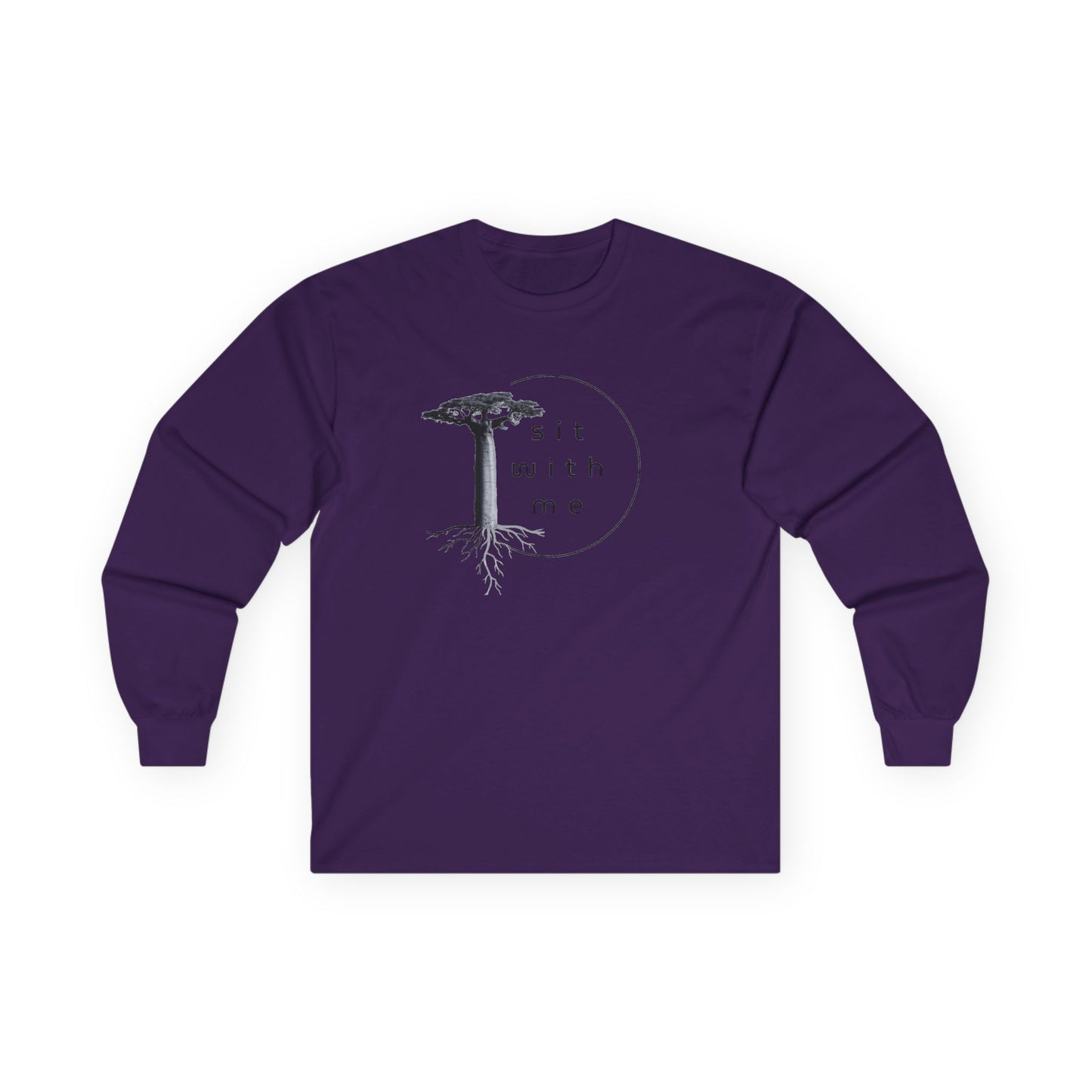 Unisex Long Sleeve Tee with 'Sit With Me' Design, Comfortable Tee for Nature Lovers, Ideal for Cozy Gatherings, Gift for Friends, [...]