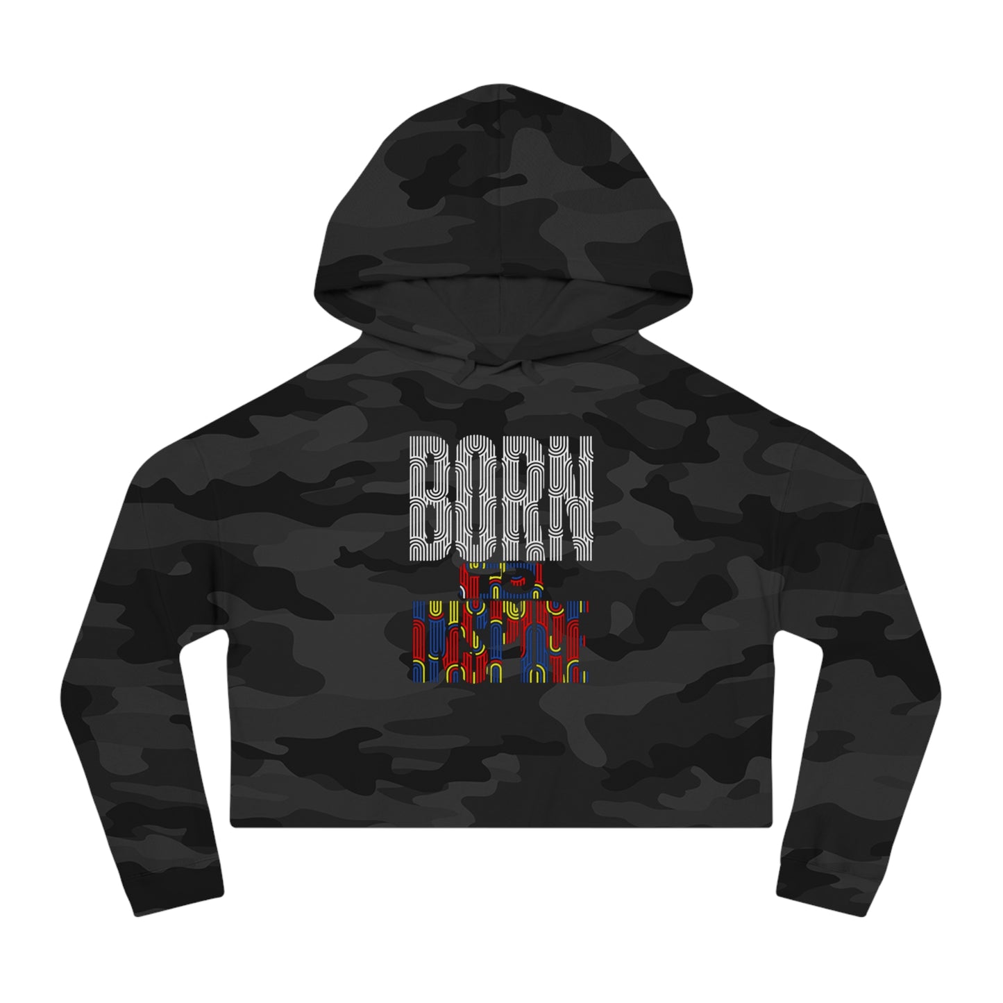 Born to Inspire Inspirational Women’s Cropped Sweatshirt, Motivational Gift, Trendy Hoodie, Casual Wear, Perfect for Women, Streetwear Style