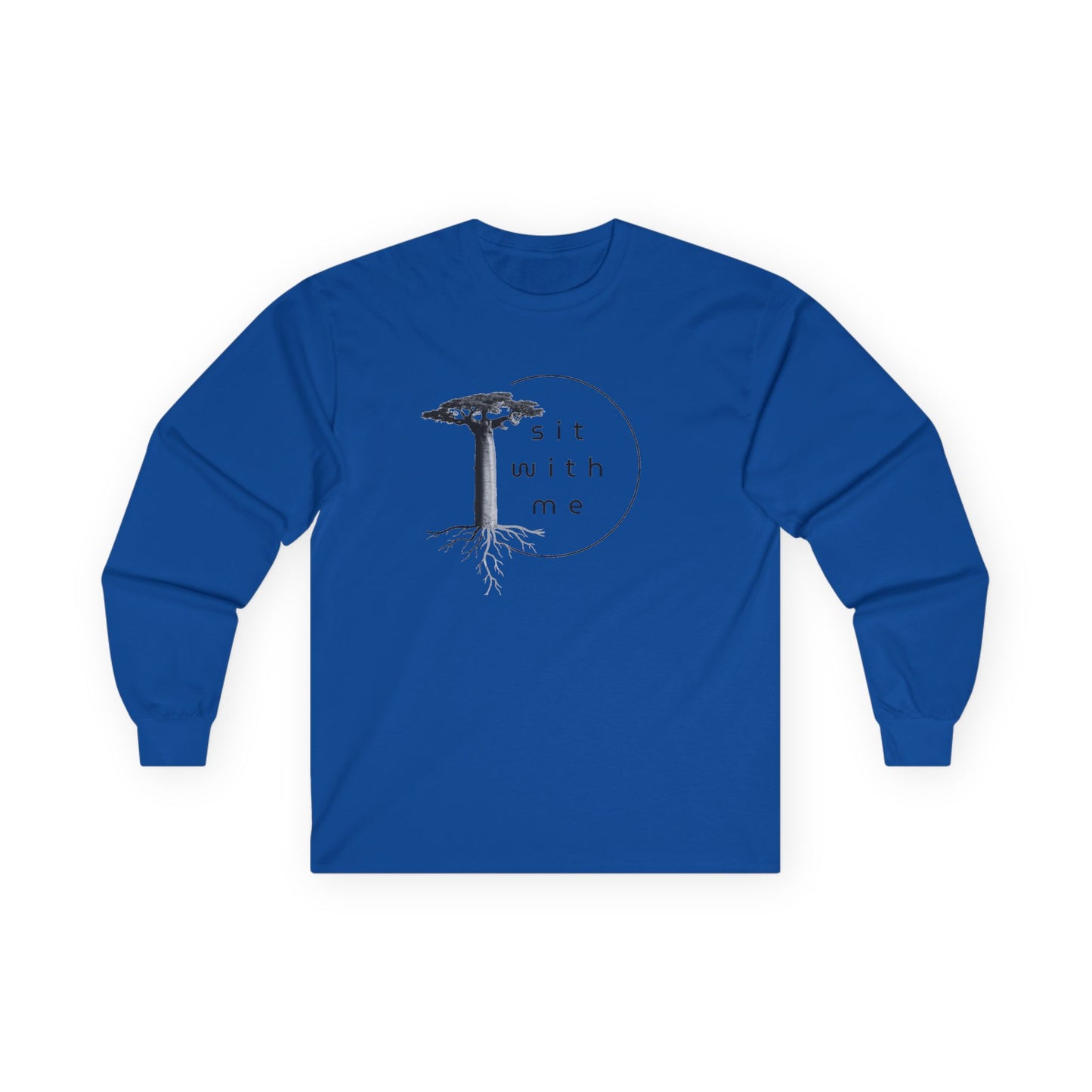 Unisex Long Sleeve Tee with 'Sit With Me' Design, Comfortable Tee for Nature Lovers, Ideal for Cozy Gatherings, Gift for Friends, [...]
