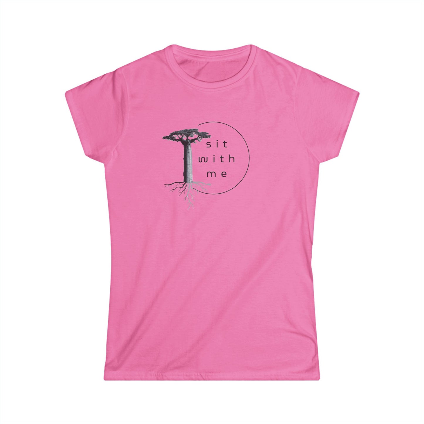 Women's Softstyle Tee with Inspirational Tree Design, Casual Shirt, Nature Lover Tee, Gift for Friends, Motivational Apparel