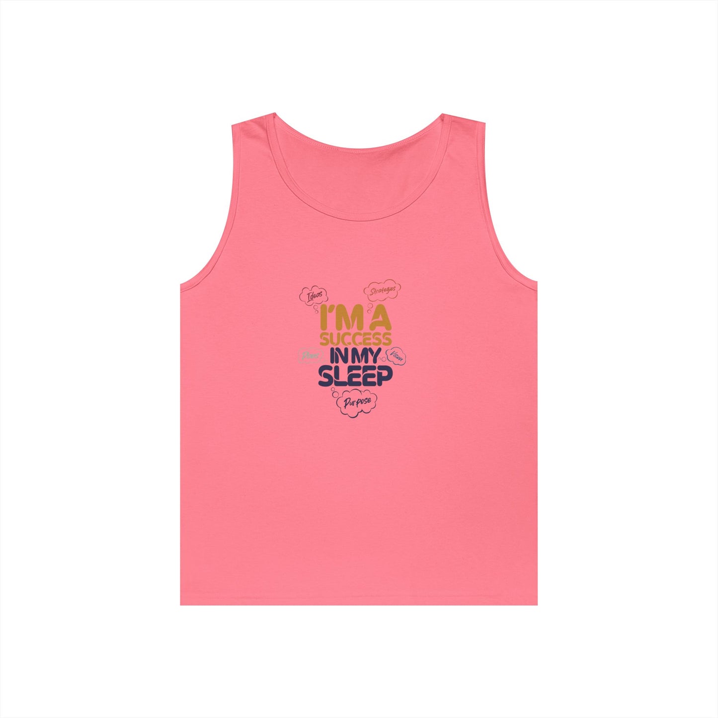 Success in My Sleep Tank Top, Perfect for Lazy Days, Fitness Lovers, Sleep Enthusiasts, Great for Birthdays, Casual Wear, Summer Vibes