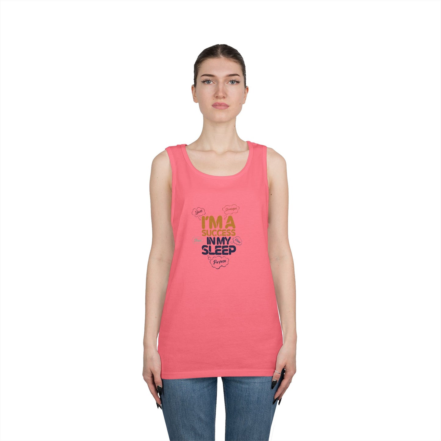 Success in My Sleep Tank Top, Perfect for Lazy Days, Fitness Lovers, Sleep Enthusiasts, Great for Birthdays, Casual Wear, Summer Vibes