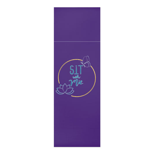 Mindful Foam Yoga Mat, Sit with Me, Meditation Essential, Wellness Gift, Home Fitness Equipment, Yoga Practice Accessory