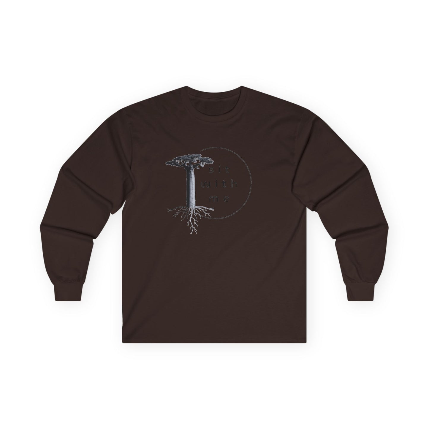 Unisex Long Sleeve Tee with 'Sit With Me' Design, Comfortable Tee for Nature Lovers, Ideal for Cozy Gatherings, Gift for Friends, [...]