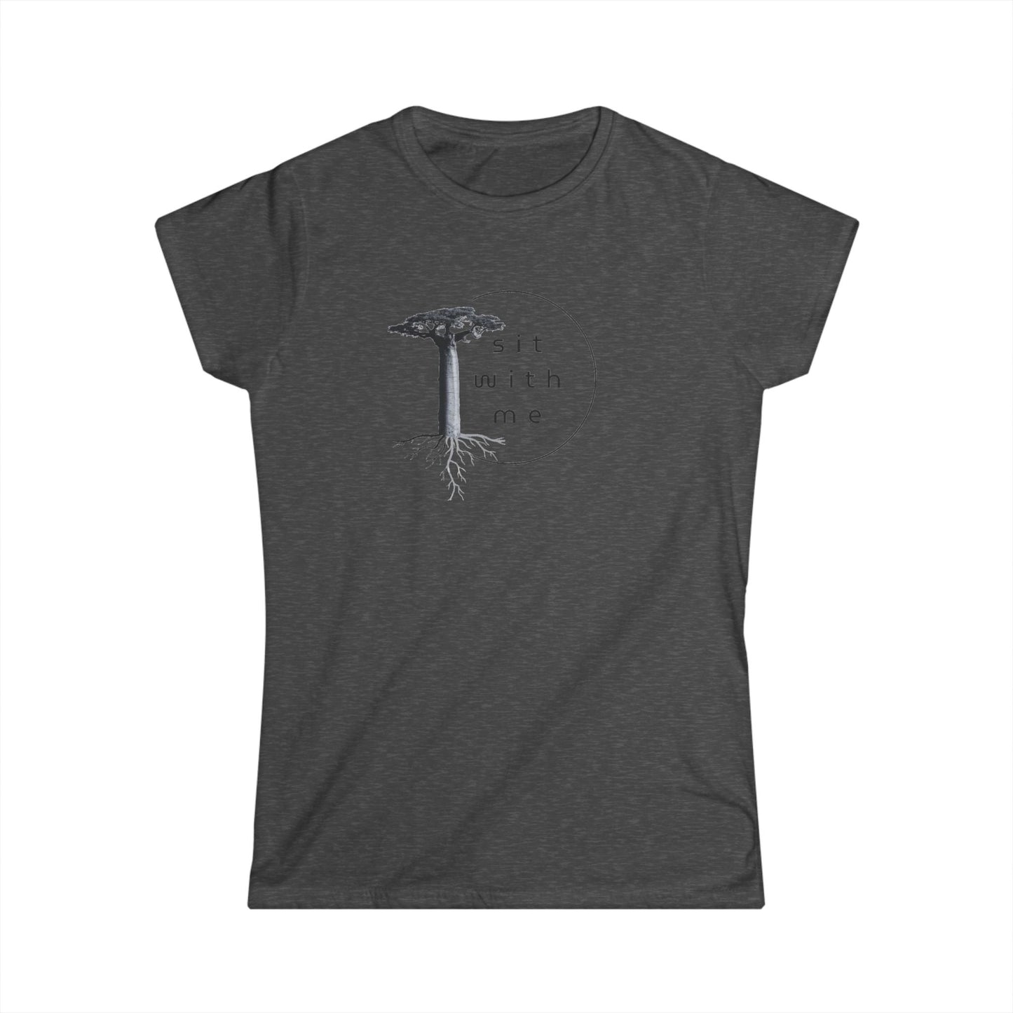 Women's Softstyle Tee with Inspirational Tree Design, Casual Shirt, Nature Lover Tee, Gift for Friends, Motivational Apparel