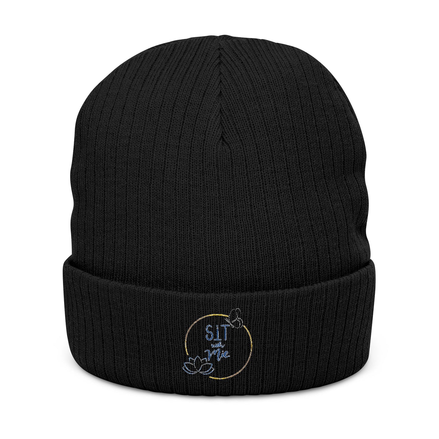 Cozy Ribbed Knit Beanie with Embroidery - Perfect Winter Hat for Outdoor Adventures, Gifts, and Everyday Wear